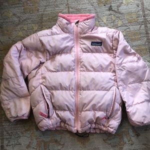 EUC light pink Patagonia down puffer jacket